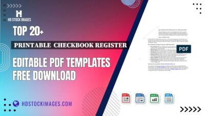 Top 20+ Printable Checkbook Register Editable PDF Templates Free Download