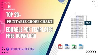 Top 20+ Printable Chore Chart Editable PDF Templates Free Download