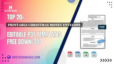 Top 20+ Printable Christmas Money Envelope  Editable PDF Templates Free Download