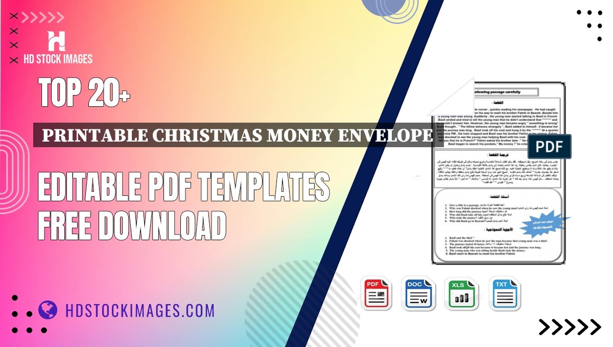 Top 20+ Printable Christmas Money Envelope  Editable PDF Templates Free Download