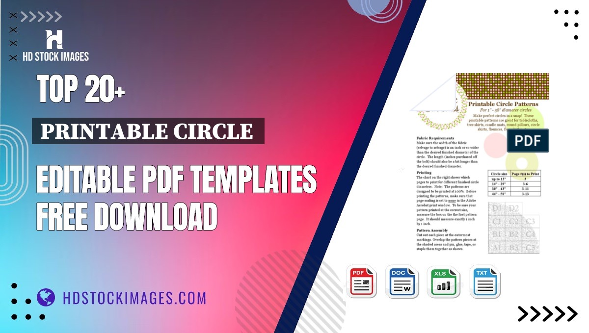 Top 20+ Printable Circle  Editable PDF Templates Free Download