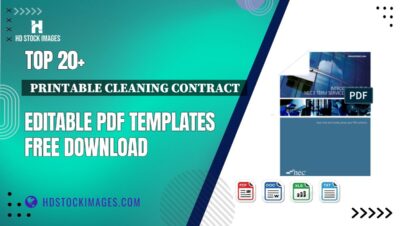 Top 20+  Printable Cleaning Contract  Editable PDF Templates Free Download