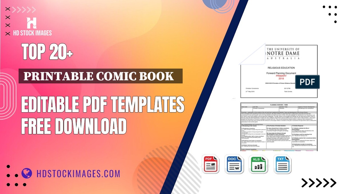 Top 20+ Printable Comic Book   Editable PDF Templates Free Download