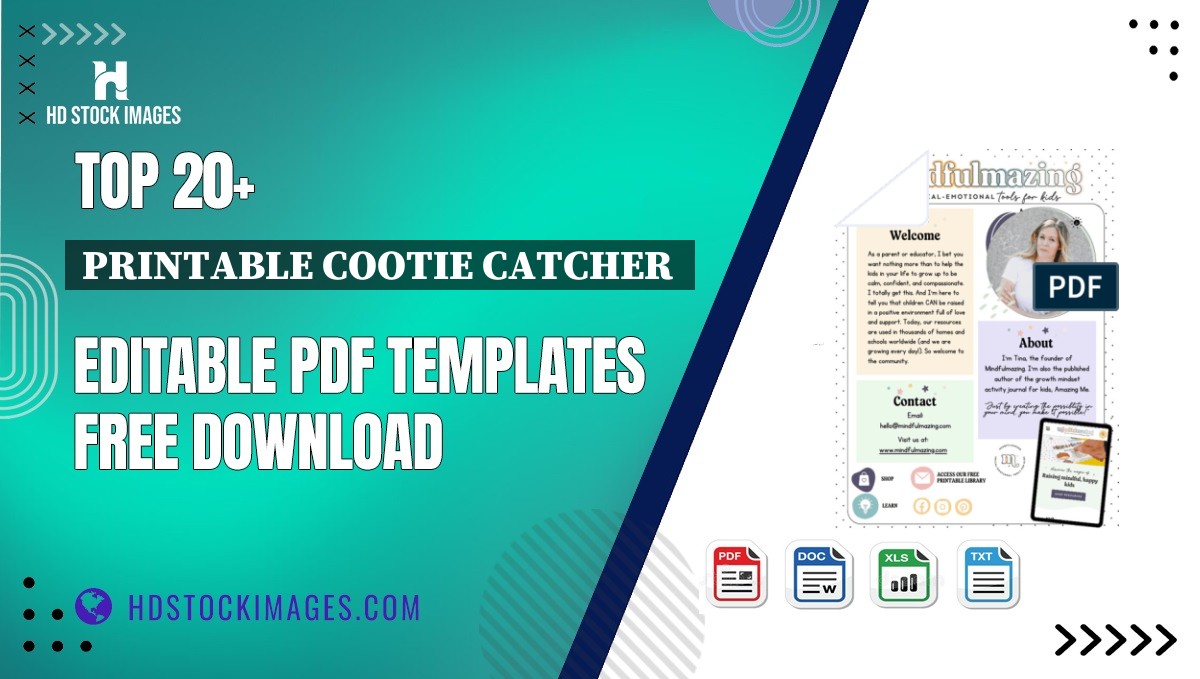 Top 20+ Printable Cootie Catcher  Editable PDF Templates Free Download