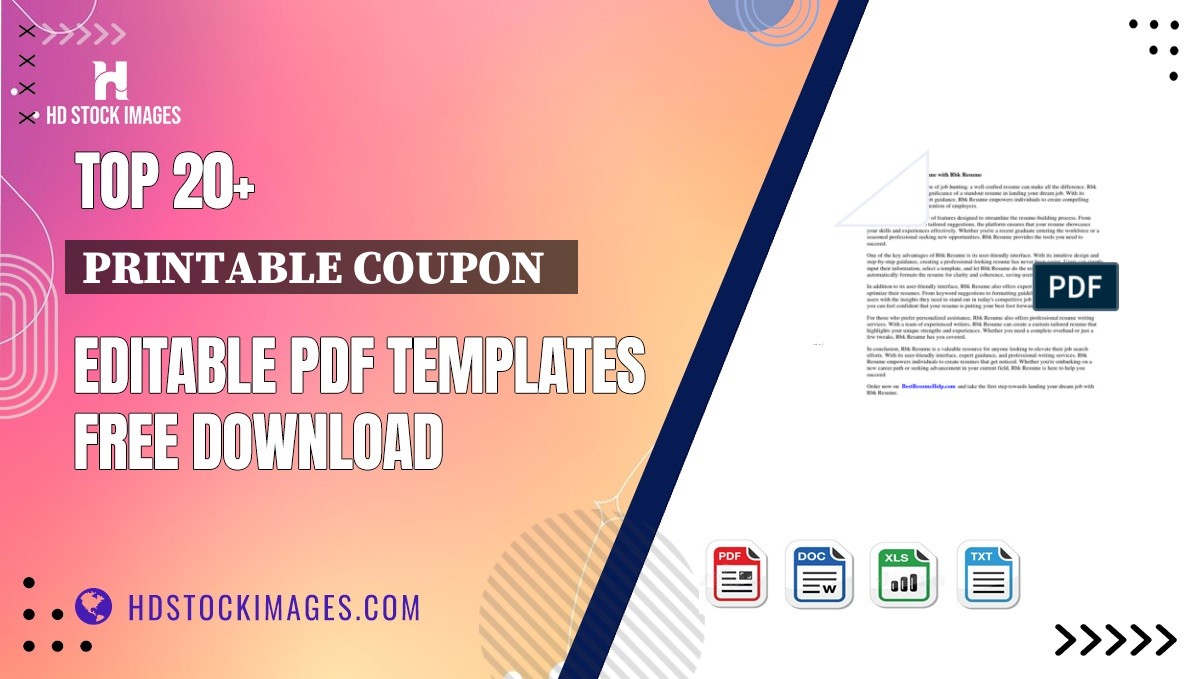 Top 20+ Printable Coupon   Editable PDF Templates Free Download