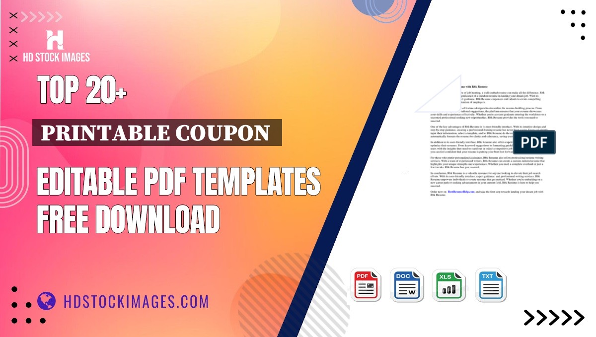 Top 20+ Printable Coupon  Editable PDF Templates Free Download