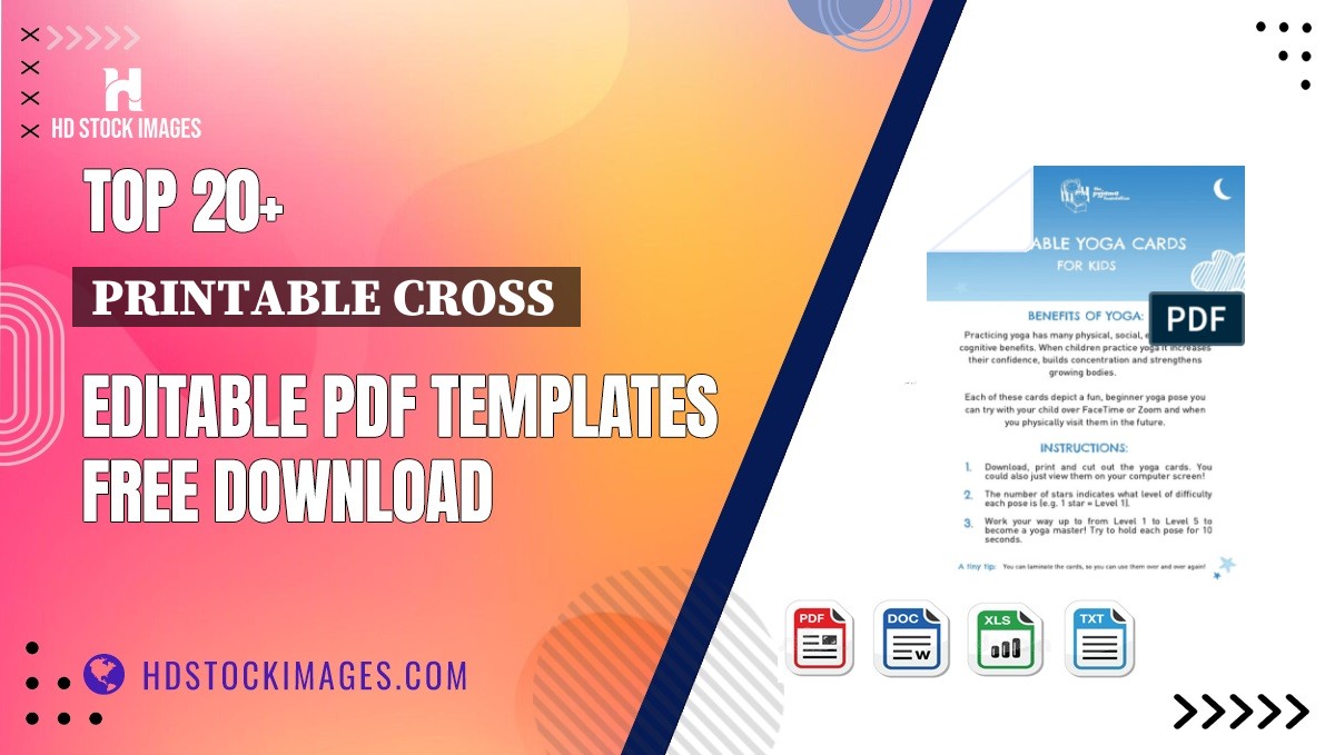 Top 20+ Printable Cross  Editable PDF Templates Free Download