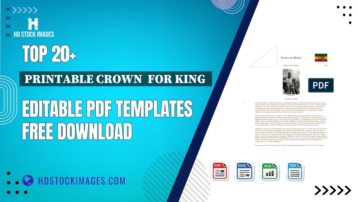 Top 20+ Printable Crown  For King  Editable PDF Templates Free Download