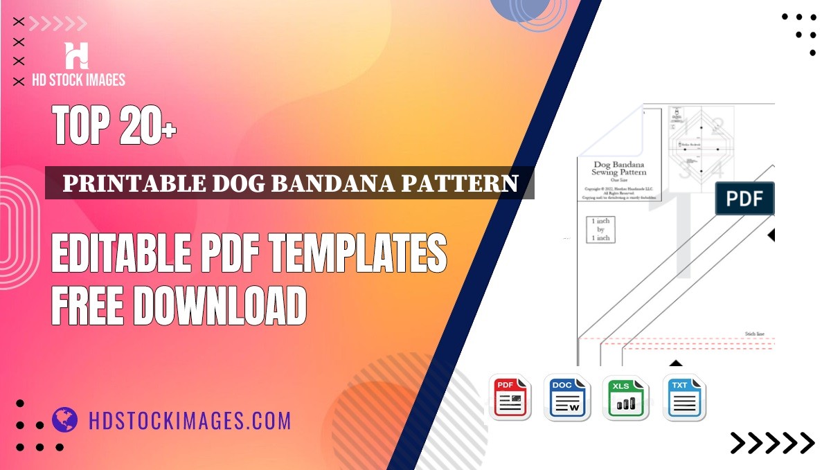 Top 20+  Printable Dog Bandana Pattern  Editable PDF Templates Free Download