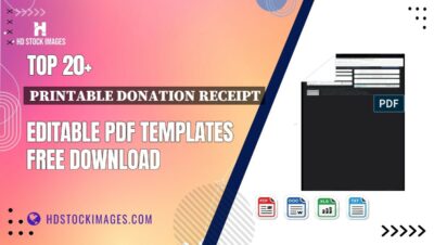 Top 20+ Printable Donation Receipt Editable PDF Templates Free Download