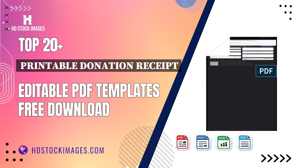 Top 20+ Printable Donation Receipt Editable PDF Templates Free Download