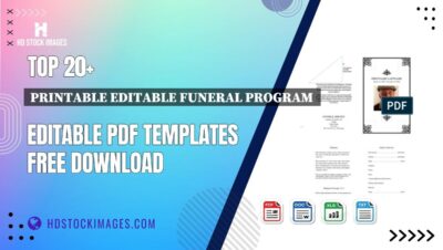 Top 20+ Printable Editable Funeral Program  Editable PDF Templates Free Download