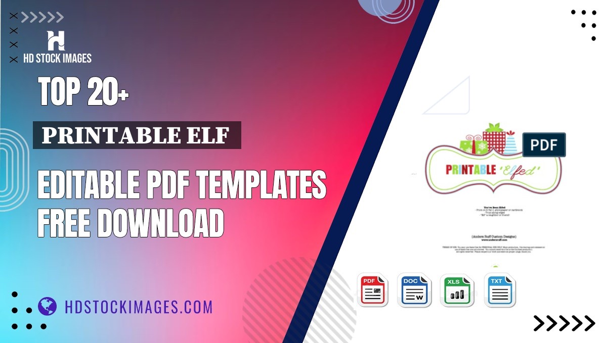 Top 20+ Printable Elf  Editable PDF Templates Free Download