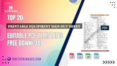 Top 20+ Printable Equipment Sign Out Sheet  Editable PDF Templates Free Download