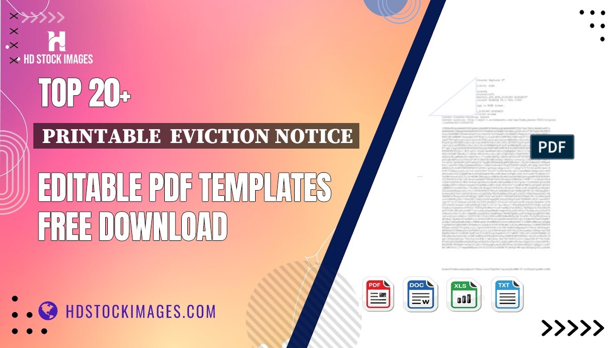 Top 20+ Printable  Eviction Notice Editable PDF Templates Free Download