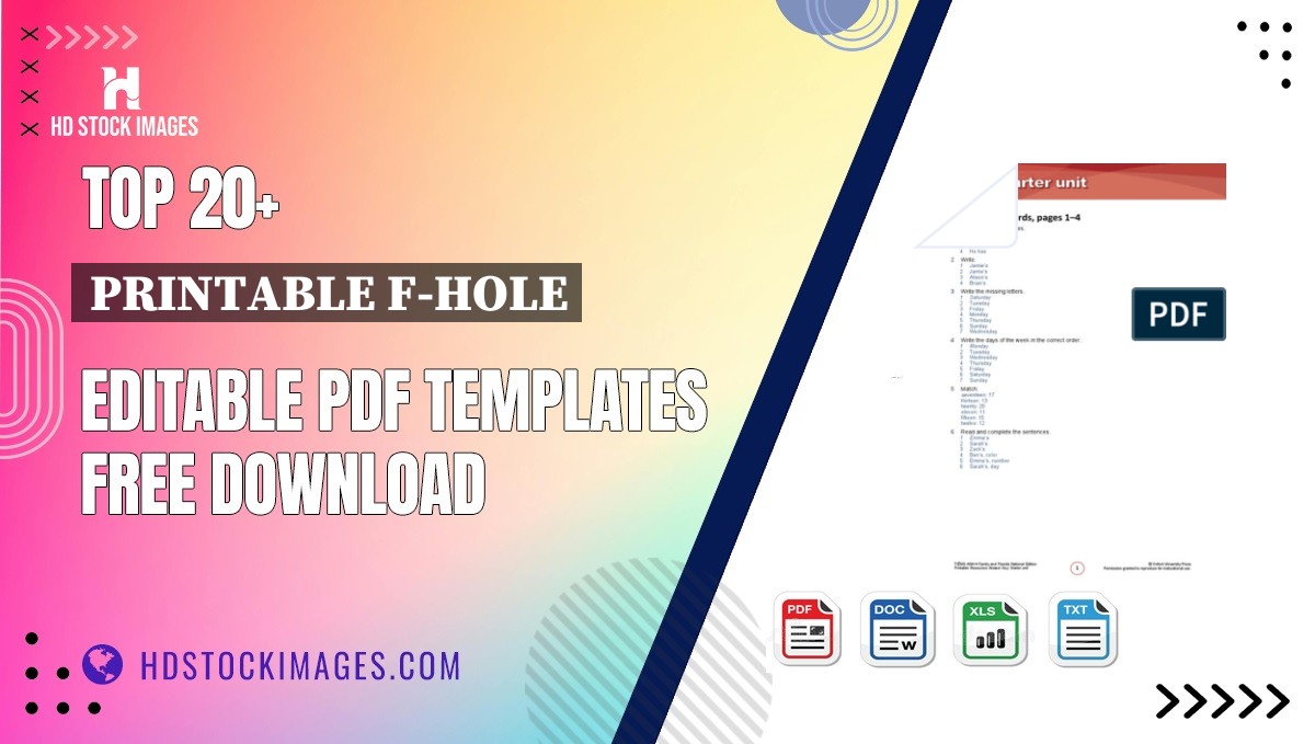 Top 20+ Printable F-hole Editable PDF Templates Free Download