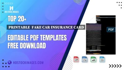 Top 20+ Printable  Fake Car Insurance Card Editable PDF Templates Free Download