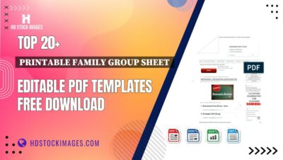 Top 20+ Printable Family Group Sheet  Editable PDF Templates Free Download