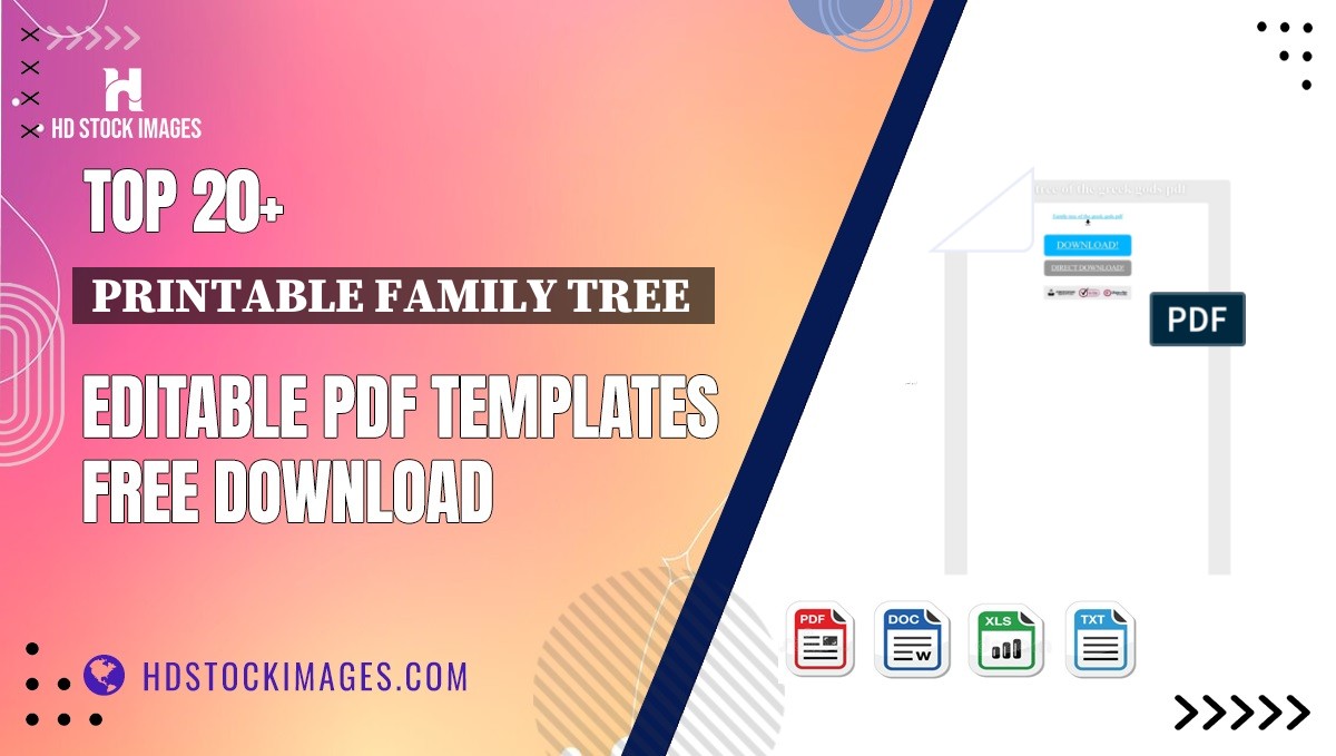 Top 20+ Printable Family Tree  Editable PDF Templates Free Download