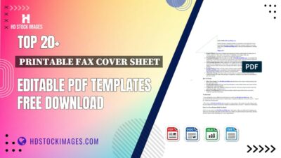 Top 20+ Printable Fax Cover Sheet Editable PDF Templates Free Download