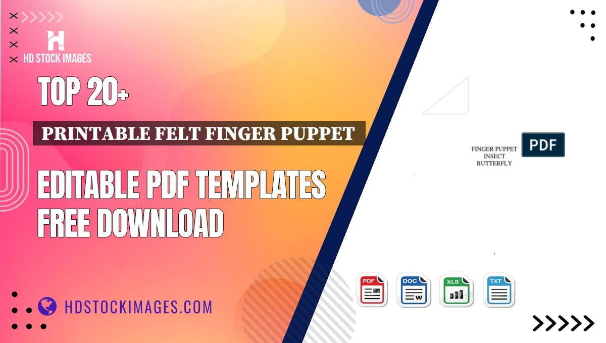 Top 20+ Printable Felt Finger Puppet  Editable PDF Templates Free Download