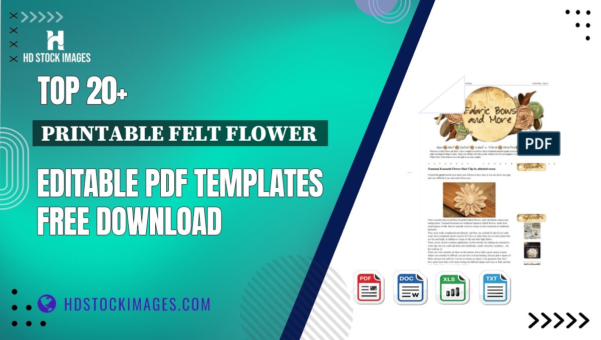 Top 20+ Printable Felt Flower  Editable PDF Templates Free Download