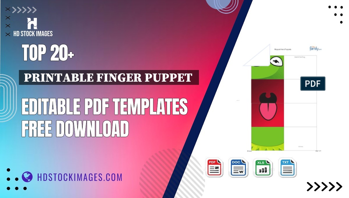 Top 20+ Printable Finger Puppet  Editable PDF Templates Free Download