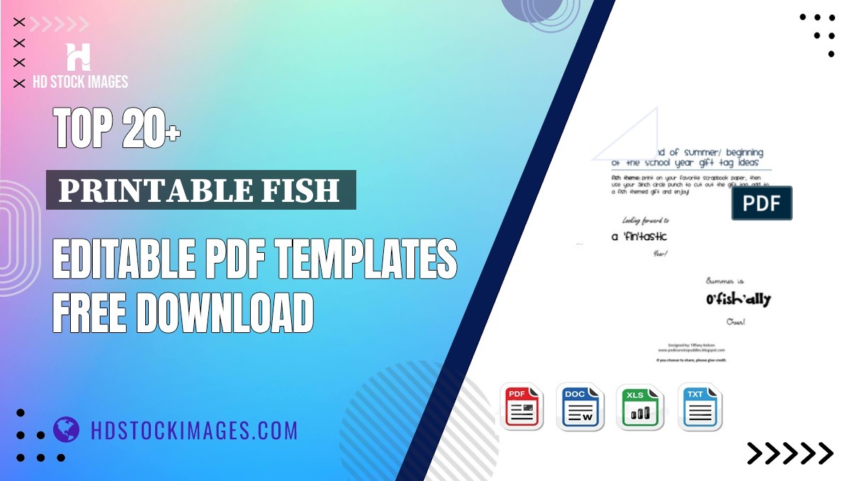 Top 20+ Printable Fish  Editable PDF Templates Free Download