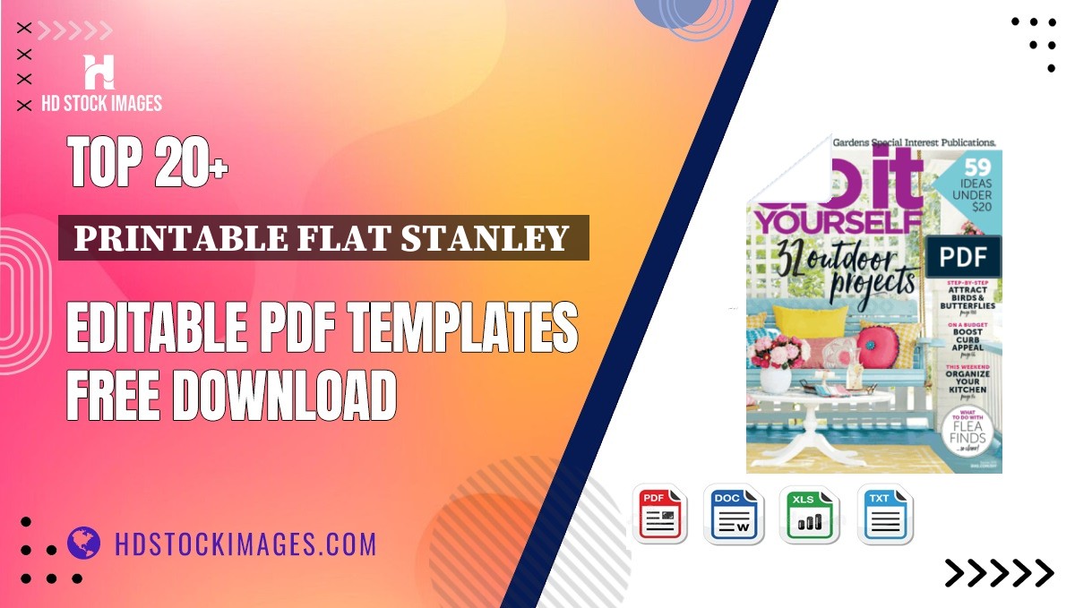 Top 20+ Printable Flat Stanley  Editable PDF Templates Free Download