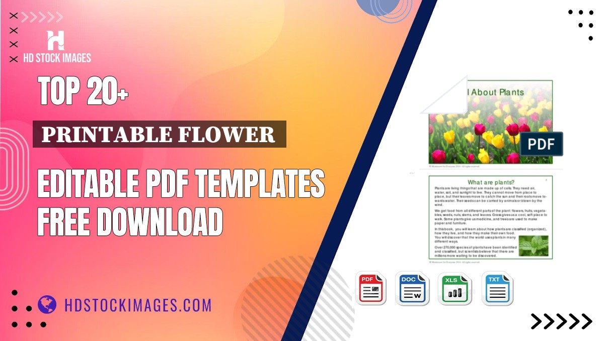 Top 20+ Printable Flower  Editable PDF Templates Free Download