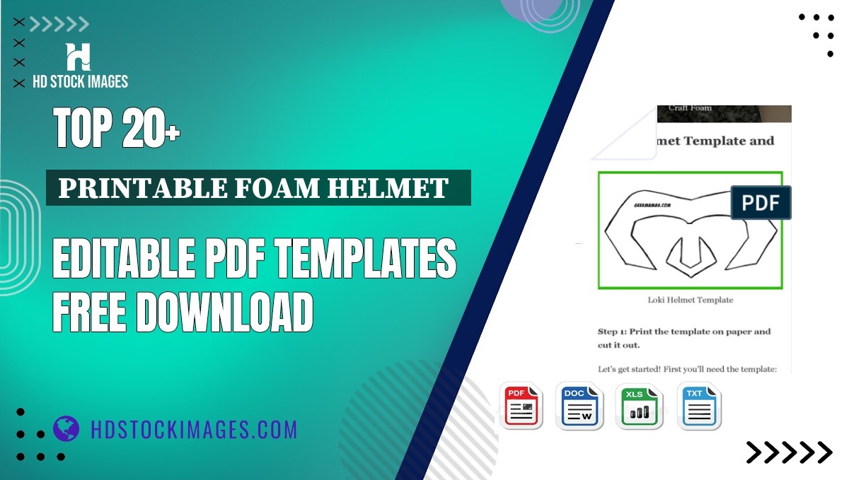 Top 20+ Printable Foam Helmet   Editable PDF Templates Free Download