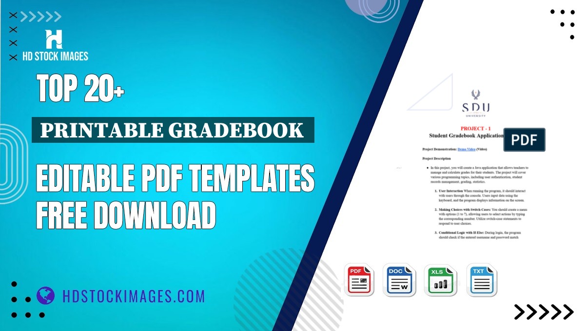 Top 20+ Printable Gradebook  Editable PDF Templates Free Download