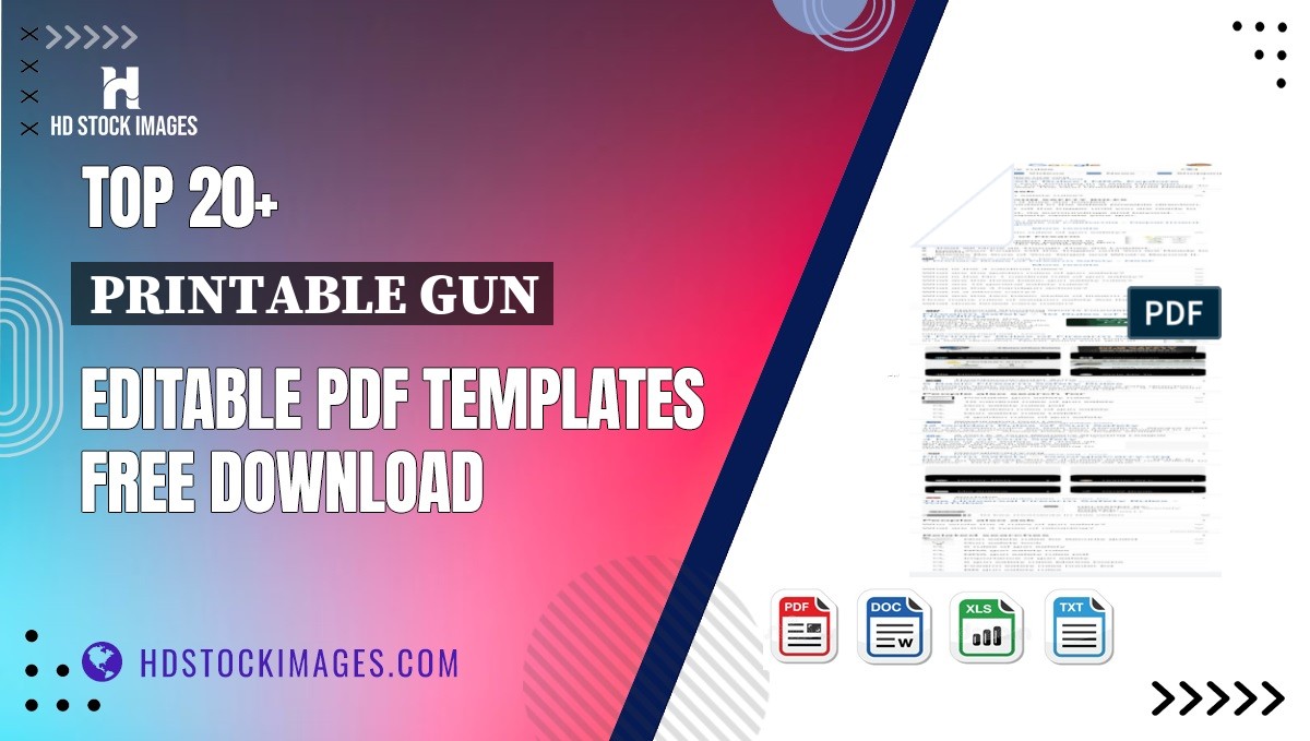 Top 20+ Printable Gun Editable PDF Templates Free Download