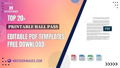 Top 20+ Printable Hall Pass Editable PDF Templates Free Download