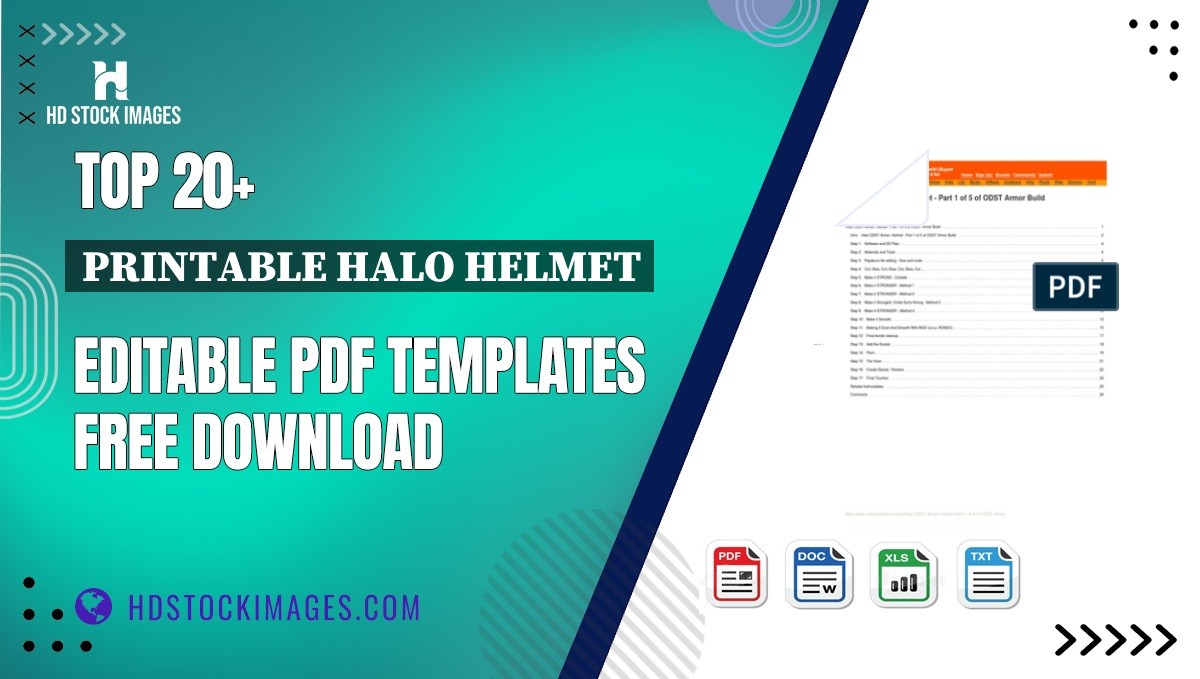 Top 20+ Printable Halo Helmet Editable PDF Templates Free Download