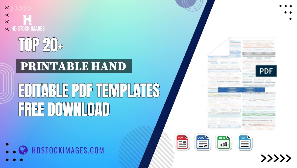 Top 20+ Printable Hand  Editable PDF Templates Free Download