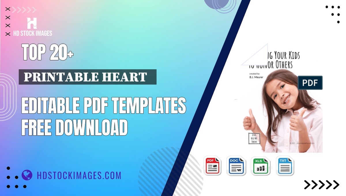 Top 20+ Printable Heart   Editable PDF Templates Free Download