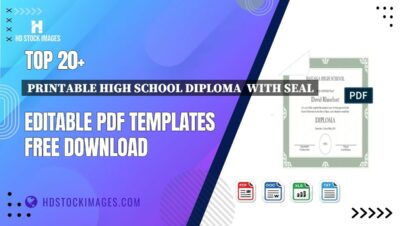 Top 20+ Printable High School Diploma With Seal Editable PDF Templates Free Download