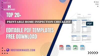 Top 20+ Printable Home Inspection Checklist Editable PDF Templates Free Download