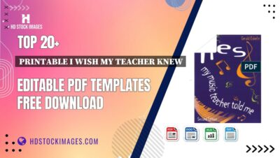 Top 20+ Printable I Wish My Teacher Knew Editable PDF Templates Free Download