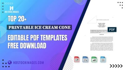 Top 20+ Printable Ice Cream Cone Editable PDF Templates Free Download