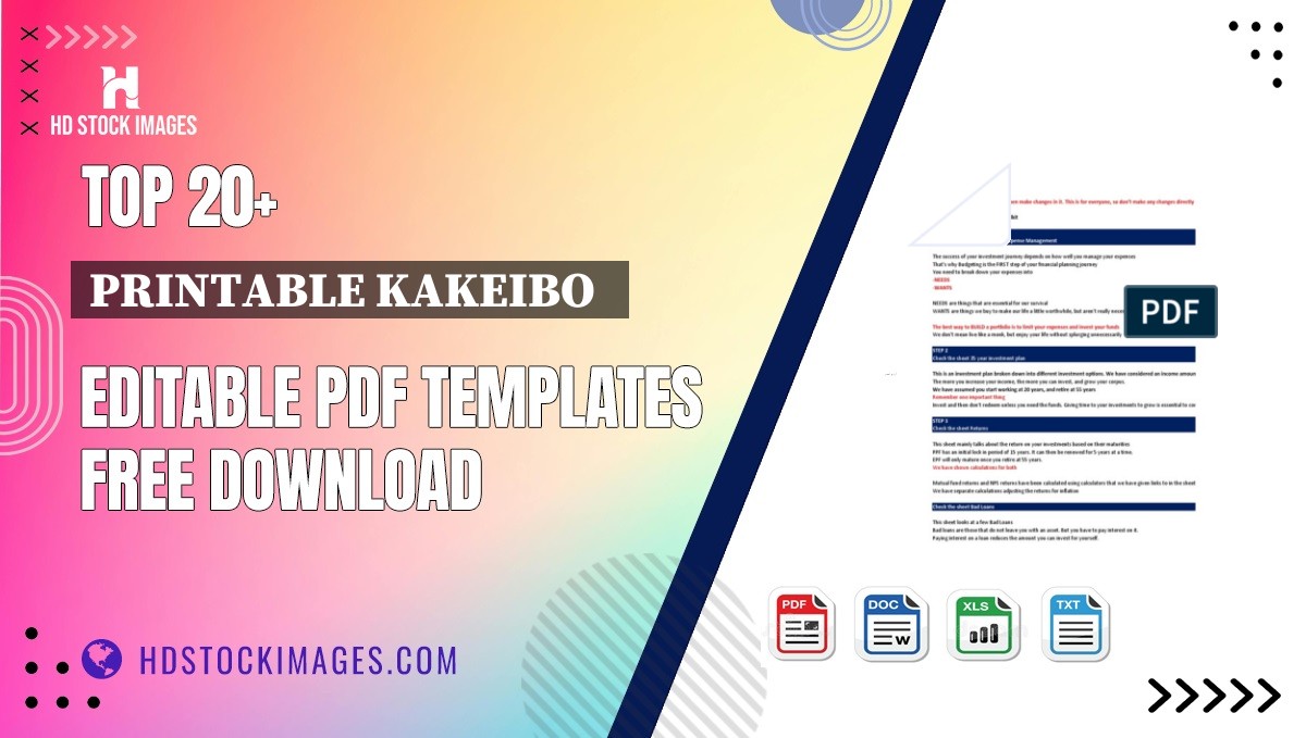 Top 20+ Printable Kakeibo   Editable PDF Templates Free Download