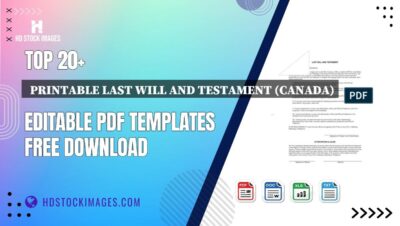 Top 20+  Printable Last Will And Testament (canada) Editable PDF Templates Free Download