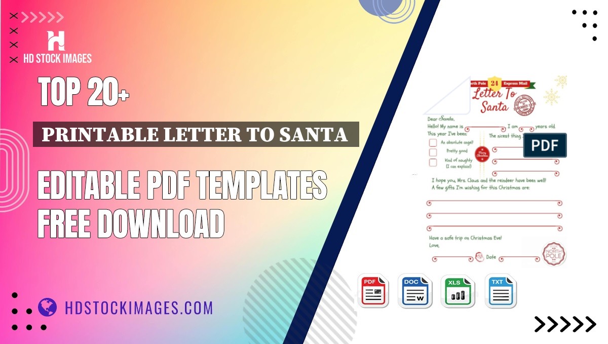 Top 20+ Printable Letter To Santa  Editable PDF Templates Free Download