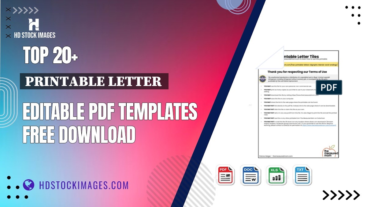 Top 20+ Printable Letter  Editable PDF Templates Free Download