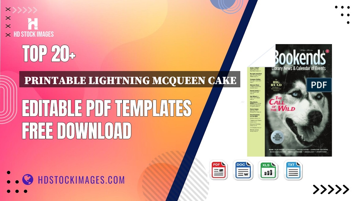 Top 20+ Printable Lightning Mcqueen Cake Editable PDF Templates Free Download