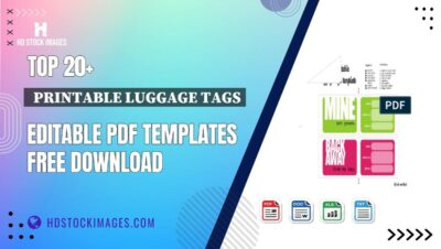 Top 20+  Printable Luggage Tags Editable PDF Templates Free Download