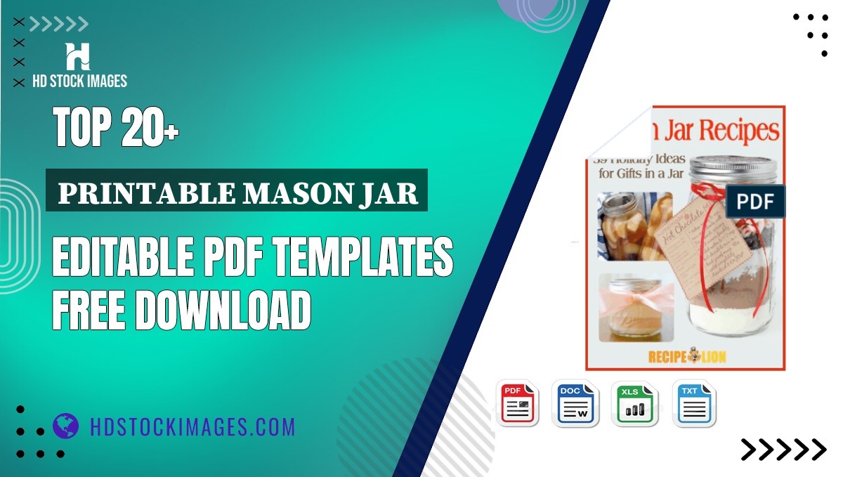 Top 20+ Printable Mason Jar Editable PDF Templates Free Download