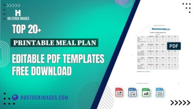 Top 20+ Printable Meal Plan Editable PDF Templates Free Download