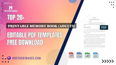 Top 20+ Printable Memory Book (adults) Editable PDF Templates Free Download